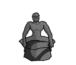 The bronze statue which works sticker #3548484