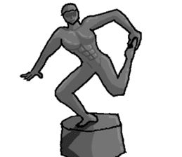 The bronze statue which works sticker #3548485