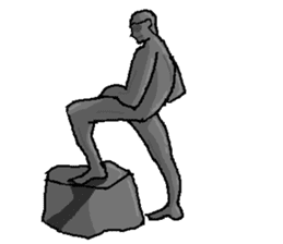 The bronze statue which works sticker #3548487