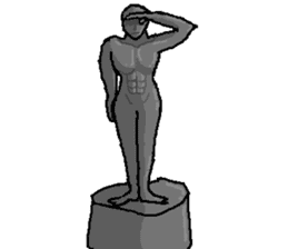 The bronze statue which works sticker #3548490