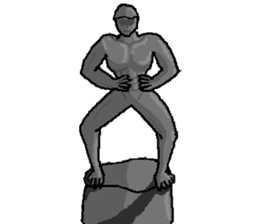 The bronze statue which works sticker #3548492