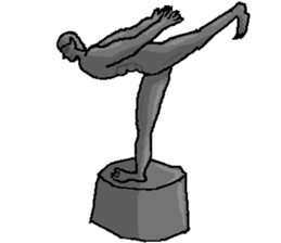 The bronze statue which works sticker #3548505