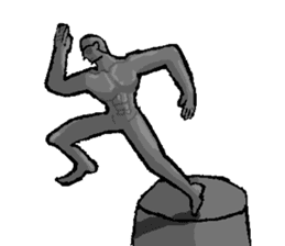 The bronze statue which works sticker #3548511