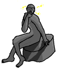 The bronze statue which works sticker #3548513