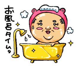 Middle-aged man of pink bear sticker #3549009