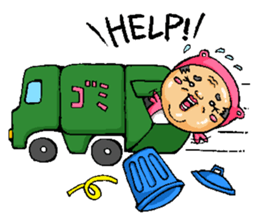 Middle-aged man of pink bear sticker #3549024