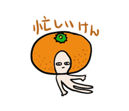 Friendly oranges Alien sticker #3549966