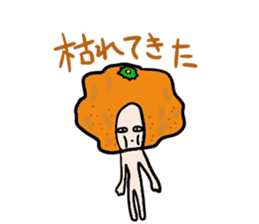 Friendly oranges Alien sticker #3549979
