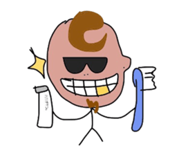 sunglasses stick boy sticker #3550306