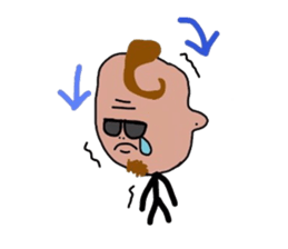 sunglasses stick boy sticker #3550312