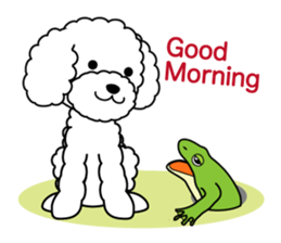 Seasonal toy poodle sticker #3551035