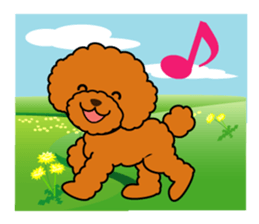 Seasonal toy poodle sticker #3551043