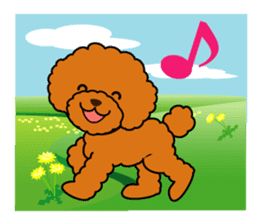 Seasonal toy poodle sticker #3551043