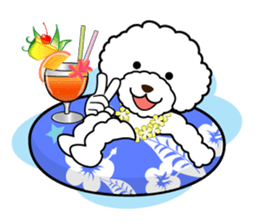 Seasonal toy poodle sticker #3551052