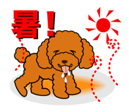Seasonal toy poodle sticker #3551053