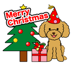 Seasonal toy poodle sticker #3551066