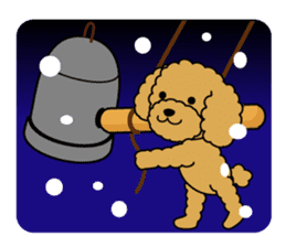 Seasonal toy poodle sticker #3551068
