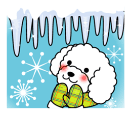 Seasonal toy poodle sticker #3551071