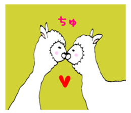 Love alpaca sticker #3551846