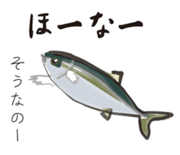 Yellowtail of the Sanuki dialect sticker #3552390
