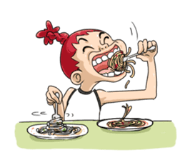 I love food(funny,comic face friend) sticker #3553874