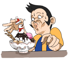 I love food(funny,comic face friend) sticker #3553876