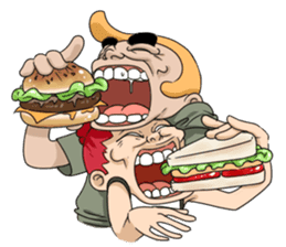 I love food(funny,comic face friend) sticker #3553877