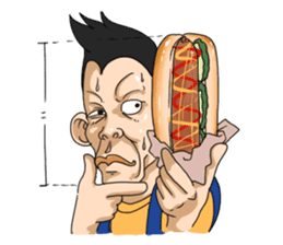 I love food(funny,comic face friend) sticker #3553881