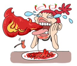 I love food(funny,comic face friend) sticker #3553882