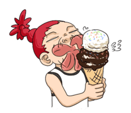 I love food(funny,comic face friend) sticker #3553883