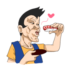 I love food(funny,comic face friend) sticker #3553885