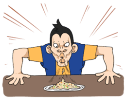 I love food(funny,comic face friend) sticker #3553887