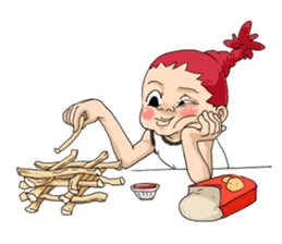 I love food(funny,comic face friend) sticker #3553888