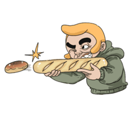 I love food(funny,comic face friend) sticker #3553890