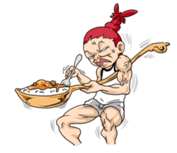 I love food(funny,comic face friend) sticker #3553894