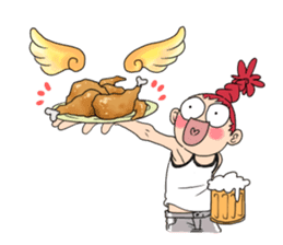 I love food(funny,comic face friend) sticker #3553896