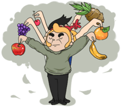 I love food(funny,comic face friend) sticker #3553902