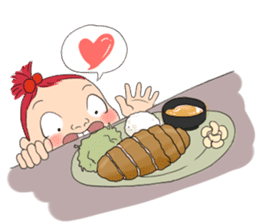 I love food(funny,comic face friend) sticker #3553912