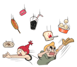 I love food(funny,comic face friend) sticker #3553913