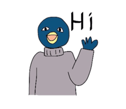 penguin in turtleneck sticker #3554123