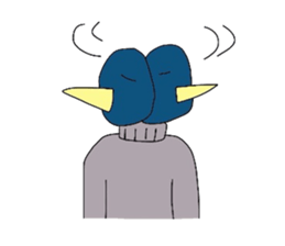 penguin in turtleneck sticker #3554128