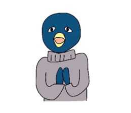 penguin in turtleneck sticker #3554130