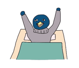 penguin in turtleneck sticker #3554132