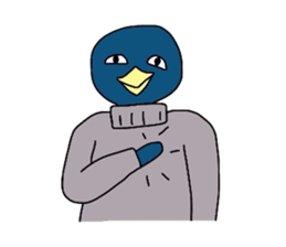 penguin in turtleneck sticker #3554138