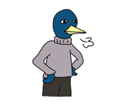 penguin in turtleneck sticker #3554139