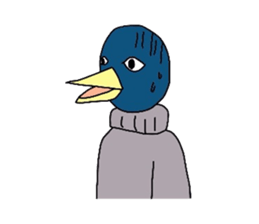 penguin in turtleneck sticker #3554143