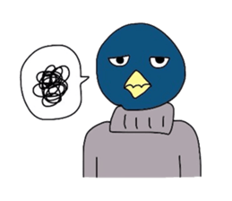 penguin in turtleneck sticker #3554147