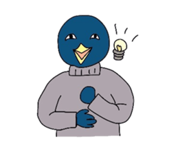 penguin in turtleneck sticker #3554148