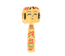 traditional kokeshi doll sticker #3554209