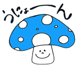 5 colors Mushrooms sticker #3557570